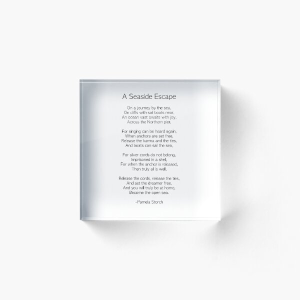 A Seaside Escape Poem Art Board Print for Sale by Pamela Storch