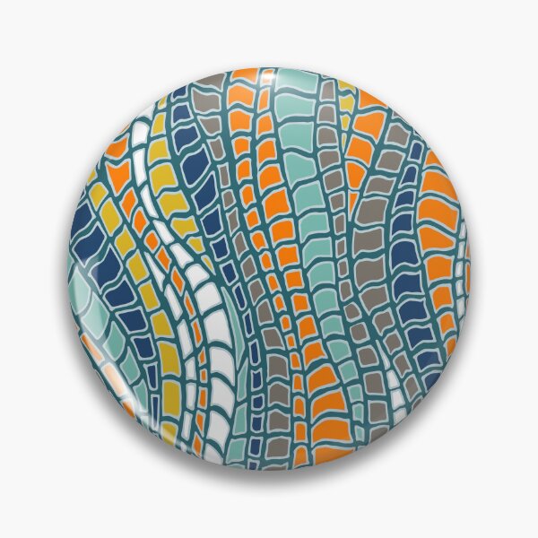 Item preview,  animal print retro blue yellow orange designed and sold by Katj-A-Studio.