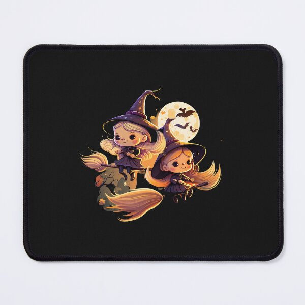 Item preview, Little cute witches flying on a broom designed and sold by MagicWardrobe.
