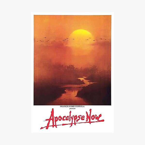 APOCALYPSE NOW. Movie, Film, OLD Poster, ON BLACK. Photographic Print