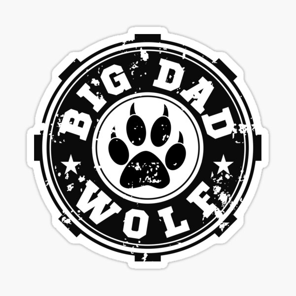Aperçu de l'œuvre Big Dad Wolf - Big Bad Wolf Funny Statement Wolf Lover Matching Dad Son Gift for Dad créée et vendue par Zkoorey.