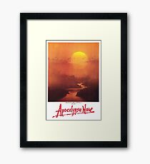 APOCALYPSE NOW, Movie, Film, OLD Poster, ON WHITE Framed Print