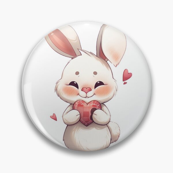 Item preview, White rabbit - chocolate heart designed and sold by Artxplor.