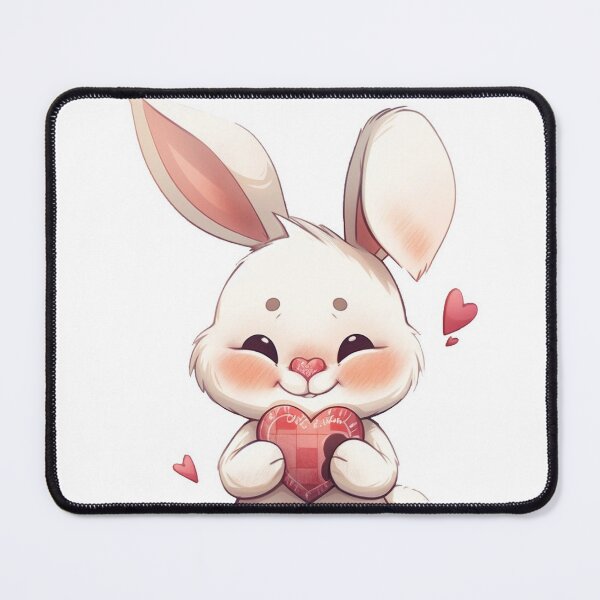 Item preview, White rabbit - chocolate heart designed and sold by Artxplor.