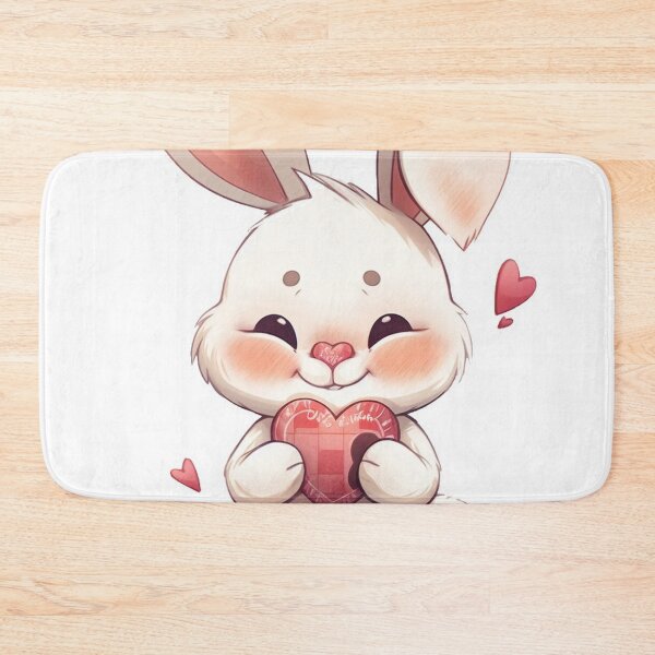 Item preview, White rabbit - chocolate heart designed and sold by Artxplor.