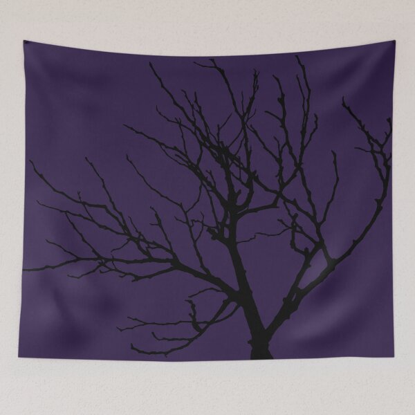 Item preview, Black Tree on Midnight Purple Background (Black and Purple) designed and sold by Polyglot Creations.