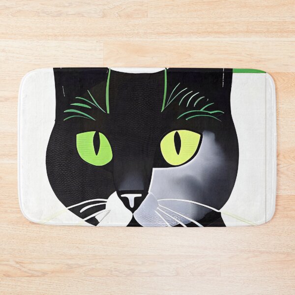 Item preview, Green-eyed Abstract Cat designed and sold by AlexanderNorweg.