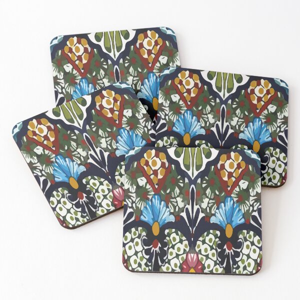 Item preview, Azulejo tile maximalist mexican flowers talavera de Puebla pottery decoration designed and sold by T-Mex.