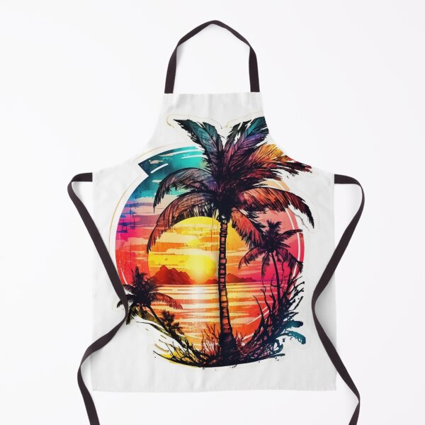 Item preview, Summer Sunset Palm Tree Beach Artistic Paradise designed and sold by DiamondPixel.