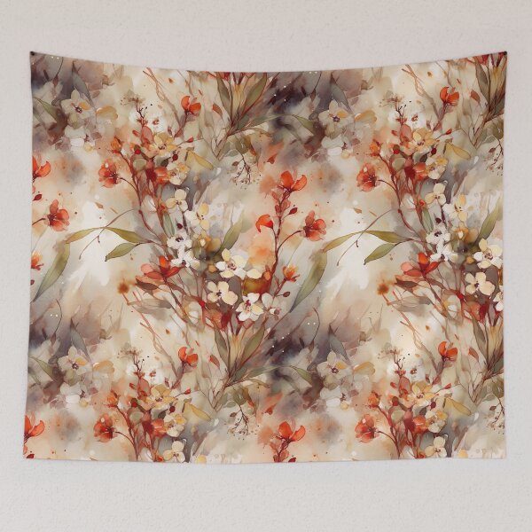 Item preview, Wax flower - pattern endless designed and sold by PoppinArtFox.
