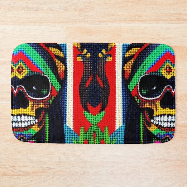 Item preview, *UNIQUE COOL JAMAICAN RASTA SKULL  COLORFUL DOTTED PATCHWORK* designed and sold by Ralek.