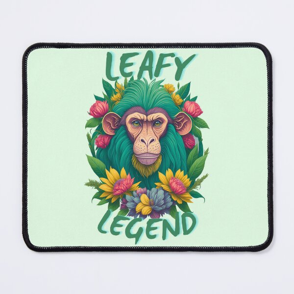 Item preview, Leafy Legend Green Baboon designed and sold by candlewithhare.