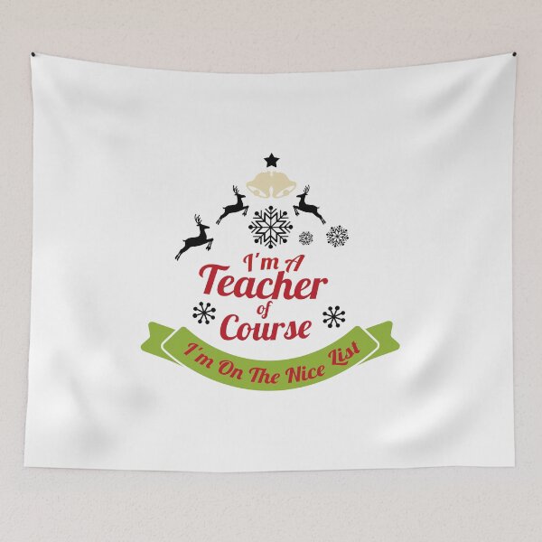 Item preview, Funny Christmas Gift I'm A Teacher On The Nice List designed and sold by Seas Wanda.