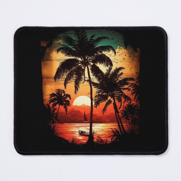 Item preview, Summer Sunset Palm Tree Beach Artistic Paradise designed and sold by DiamondPixel.