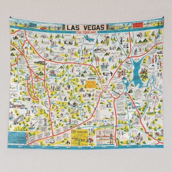 Item preview, Vintage Map - Las Vegas Fun Tour Map 1947 designed and sold by Gin  Neko.