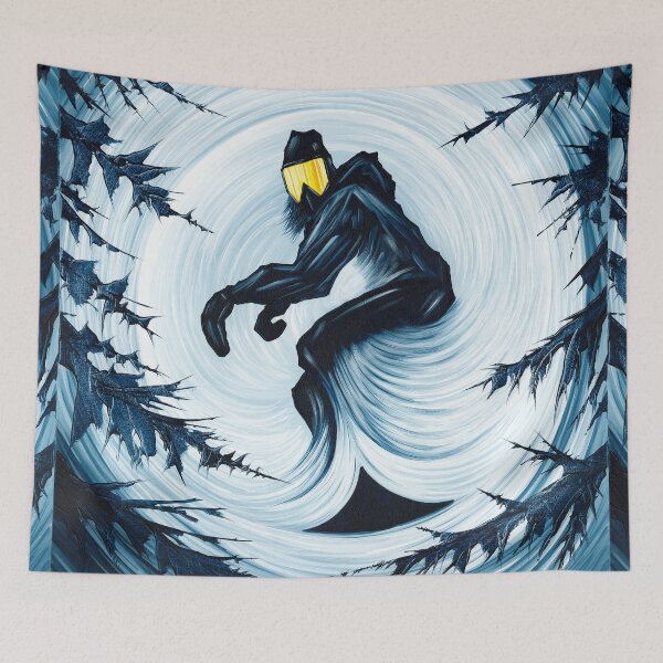 Item preview, Snowboard 'Powder Wraith' Blue designed and sold by Shred-Art.