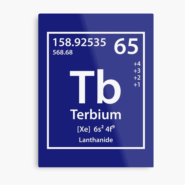 Aperçu de l'œuvre Terbium Element créée et vendue par cerebrands.