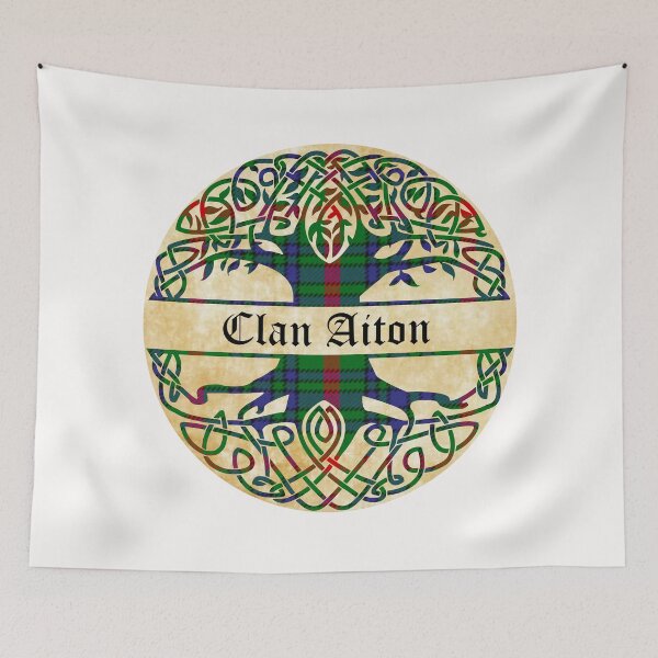 Item preview, Aiton Tree of Life Clan Scottish Surname tartan designed and sold by BagTown Clans.