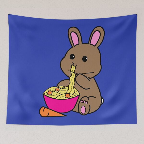 Item preview, Chibi Bunny Eating Ramen designed and sold by Elizabeth's Music & Arts.