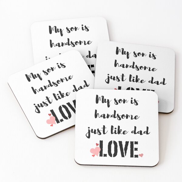 Item preview, LOVE My Son is Handsome Just Like Dad  Red Pink Heart designed and sold by BoomBoomBaby.