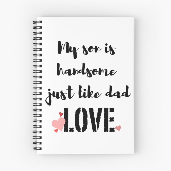Artikelvorschau, LIEBE Mein Sohn ist gutaussehend, genau wie Dad Red Pink Heart entworfen und verkauft von BoomBoomBaby.