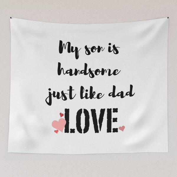 Item preview, LOVE My Son is Handsome Just Like Dad  Red Pink Heart designed and sold by BoomBoomBaby.