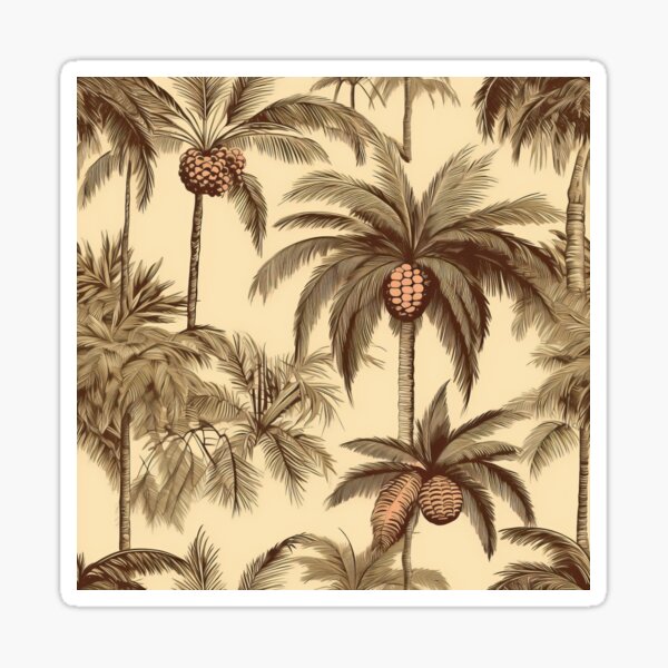 Palm Tree Seamless Pattern Sticker