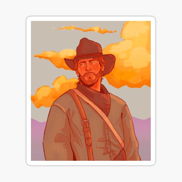 Red Dead Redemption 2 Arthur Morgan 5PCS Stickers for Art Bumper Cartoon  Anime Decor Home Funny