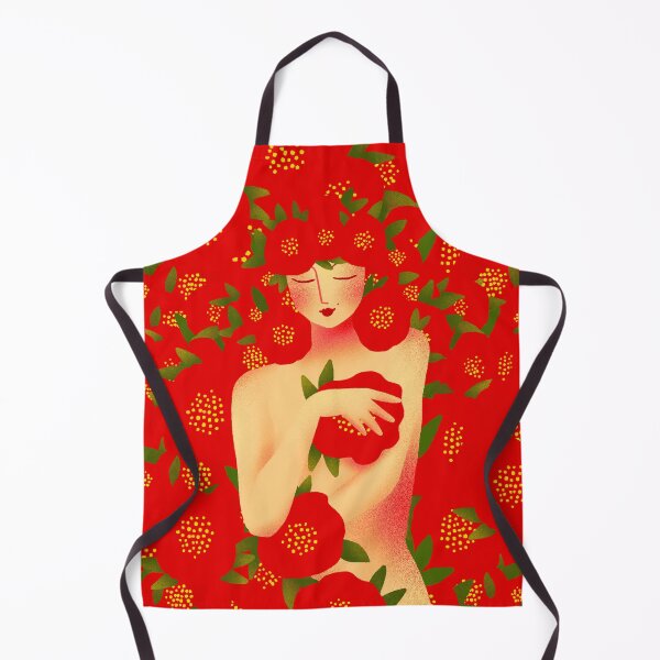 Item preview, Cute girl dressed with red flowers, version 6 designed and sold by IULIART.