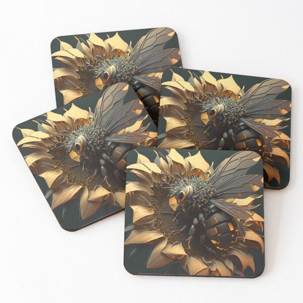 Item preview, Abeja en un girasol designed and sold by MrRobotAI.