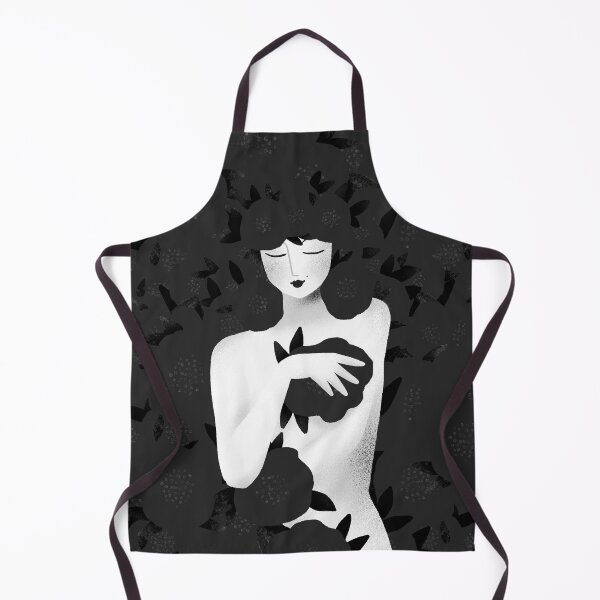 Item preview, Cute girl dressed with black flowers, version 6 designed and sold by IULIART.