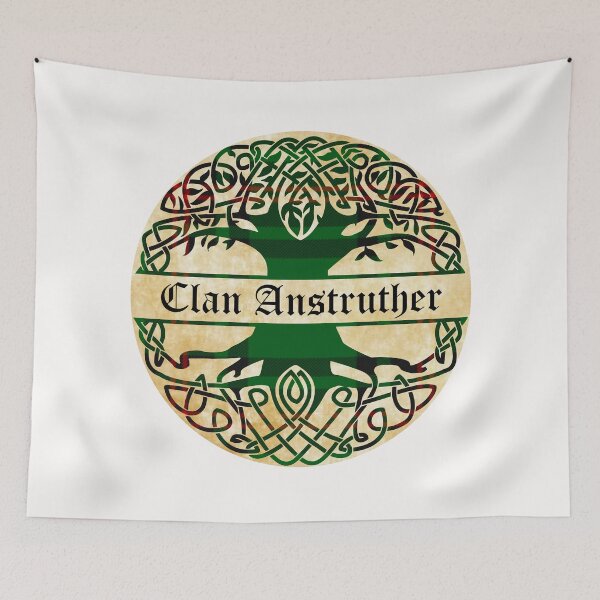 Item preview, Anstruther Tree of Life Clan Scottish Surname tartan designed and sold by BagTown Clans.