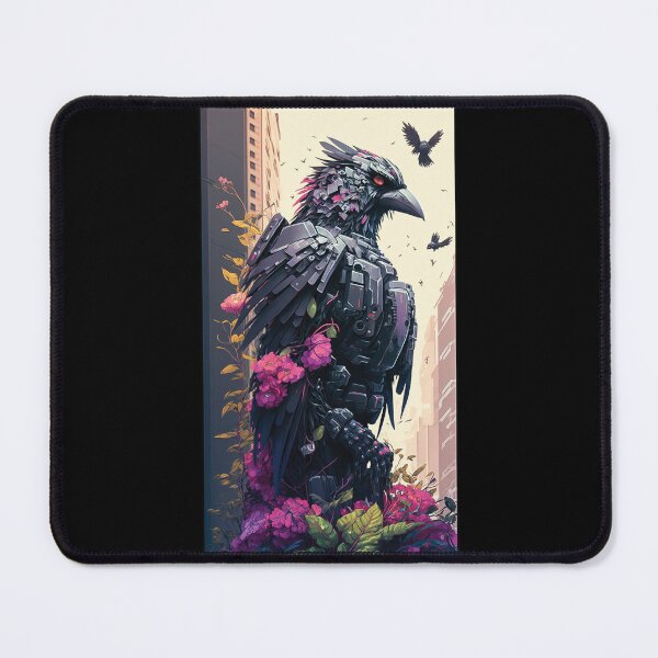 Item preview, Crow Mecha Digital Vibrant Painting Urban Action Adventure Anime Art 3 designed and sold by arthouseflunky.