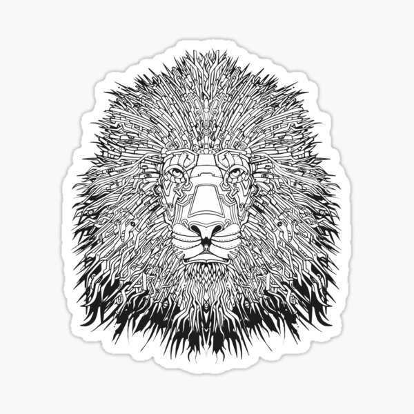 Bio mechanical lion Sticker