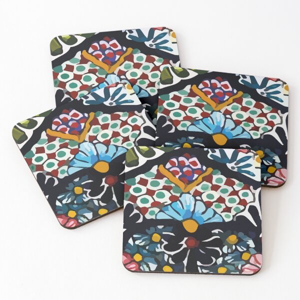 Item preview, Azulejo tile maximalist mexican flowers talavera pottery interior decoration designed and sold by T-Mex.
