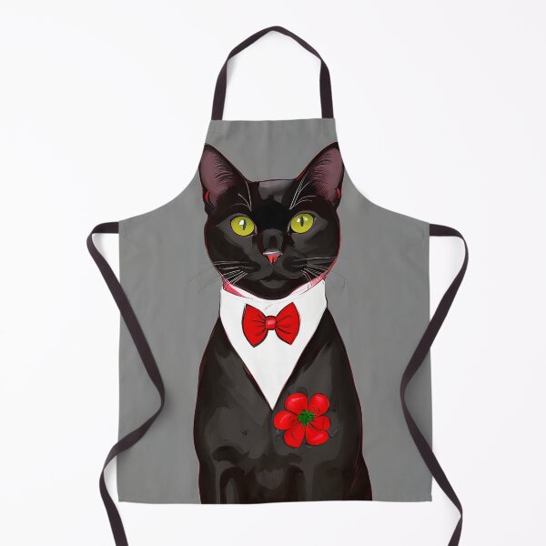 Item preview, cat with red bow tie designed and sold by ViktorVigo.