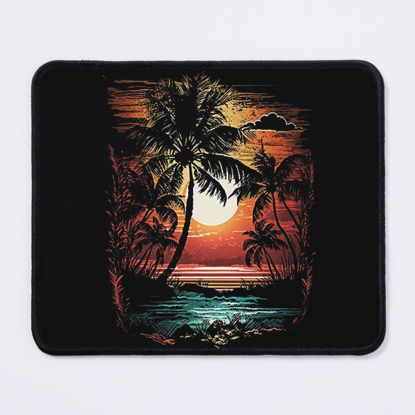 Item preview, Summer Sunset Palm Tree Beach Artistic Paradise designed and sold by DiamondPixel.