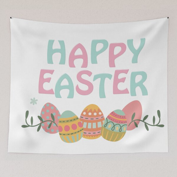 Item preview, Happy Easter Holiday with colorful eggs designed and sold by Artista-shop.