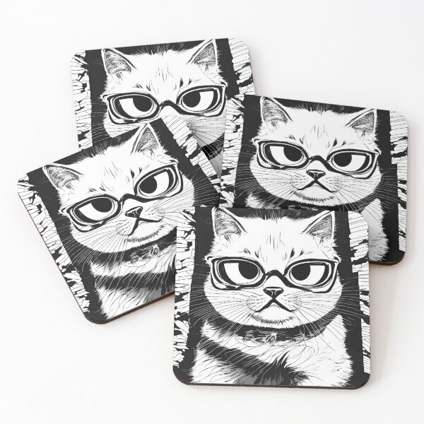 Item preview, cat with glasses designed and sold by ViktorVigo.