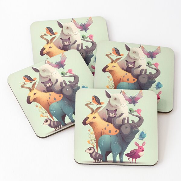 Item preview, Whimsical animals 5 designed and sold by DoBytesDream.