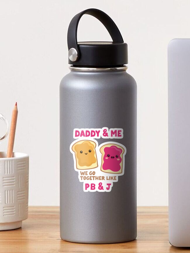 Thumbnail 1 of 3, Sticker, pb&j daddy & me (raspberry) designed and sold by mystudiocreate.