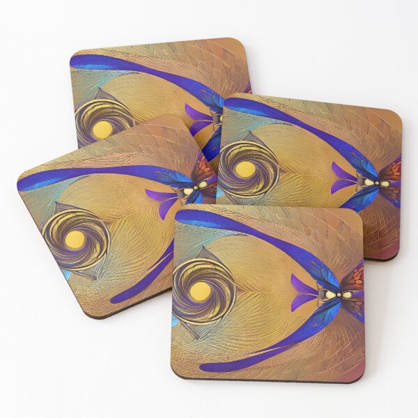 Aperçu de l'œuvre Abstrait violet papillon or fond 10 créée et vendue par christineiris.