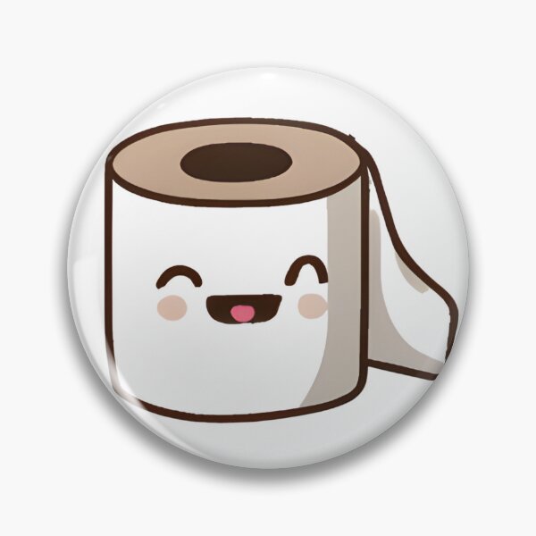 Item preview, Cute Kawaii Chibi Sticker: Toilet Paper designed and sold by Shelley Noel.