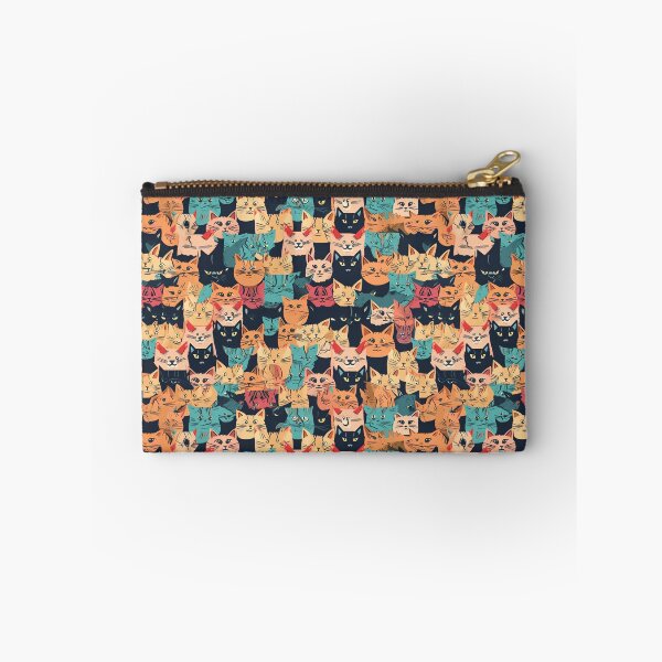Item preview, Retro 90s Cat Pattern - Vibrant Feline Design for Cat Lovers & 90s Nostalgia Fans designed and sold by Retro-ArtDeco.