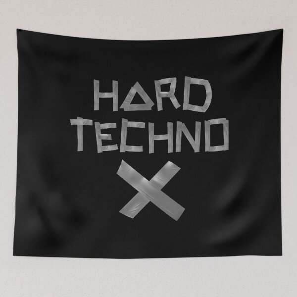 Item preview, Hard Techno Silver tape logo. designed and sold by paulo silveira.