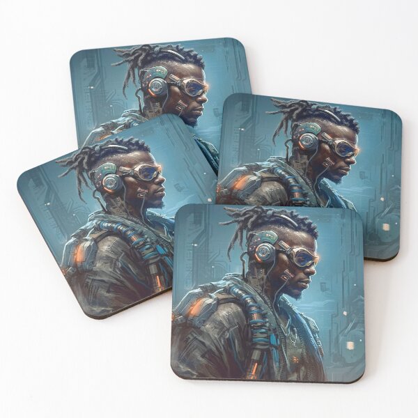 Item preview, Afrofuturist Cyber-Warrior designed and sold by dibaster.