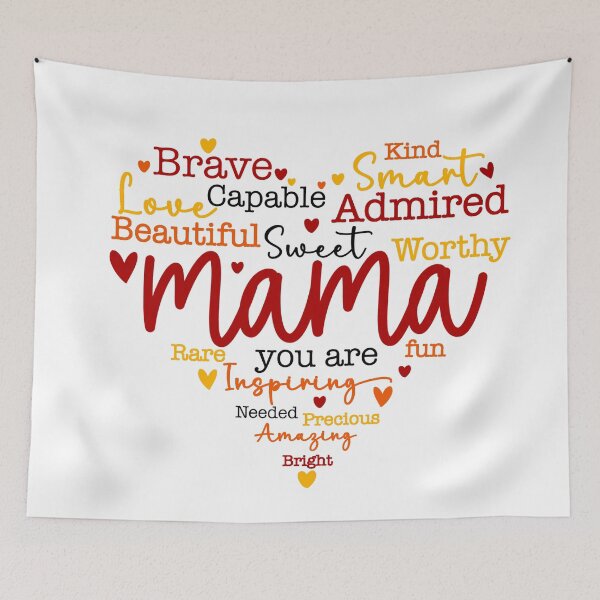 Item preview, Heart-shaped Words Describing Mama designed and sold by clounewcomb.