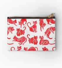 Cat Positions – Red Palette Zipper Pouch