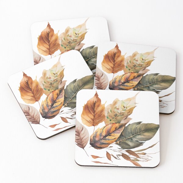 Item preview, A Muted Painting of Fallen Leaves - Watercolor Leaves and Trees designed and sold by GVRDesign.