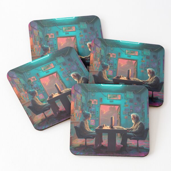 Item preview, Psychedelic Magic Mushroom Trip Future | Neon Reflections | Digital Cyber Conversation designed and sold by mindexploration.